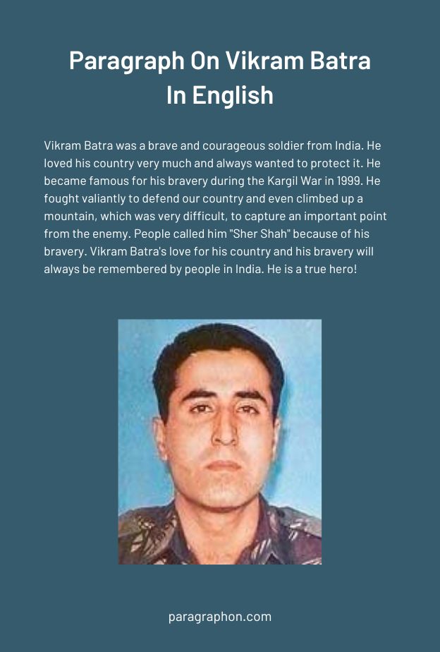 vikram batra essay in english 150 words