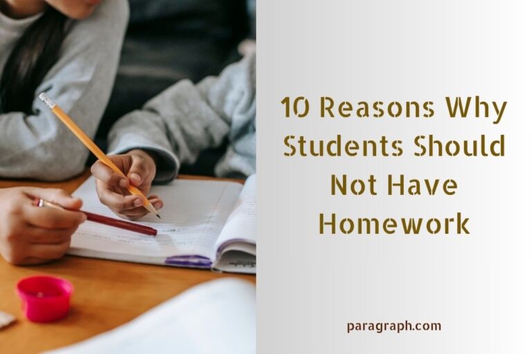 why students should not have homework every night